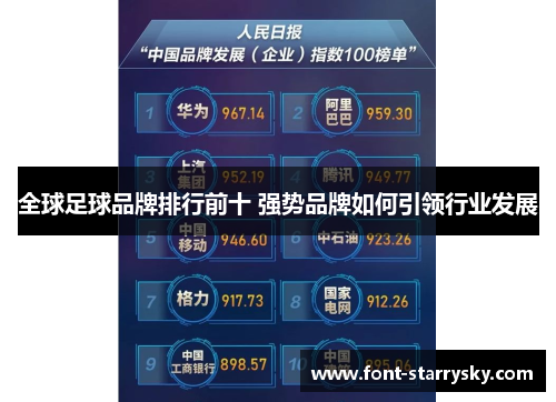 全球足球品牌排行前十 强势品牌如何引领行业发展