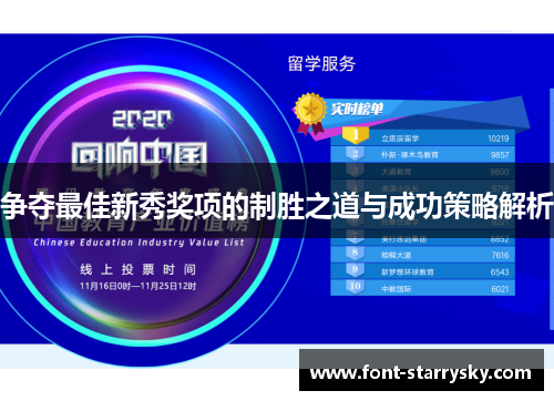 争夺最佳新秀奖项的制胜之道与成功策略解析